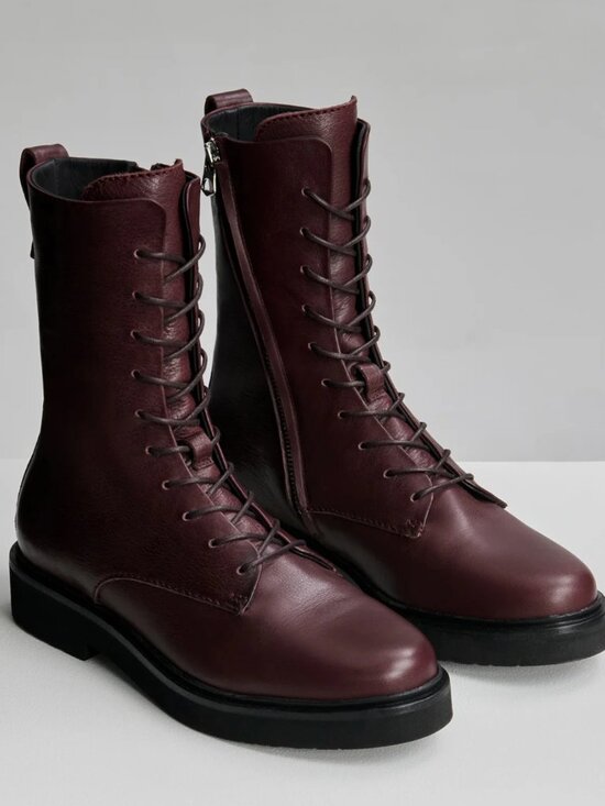 VARLEY Boyten Lace-Up Nappa Leather Boot Decadent Chocolate $428 NWB Sz 7 - Picture 3 of 7
